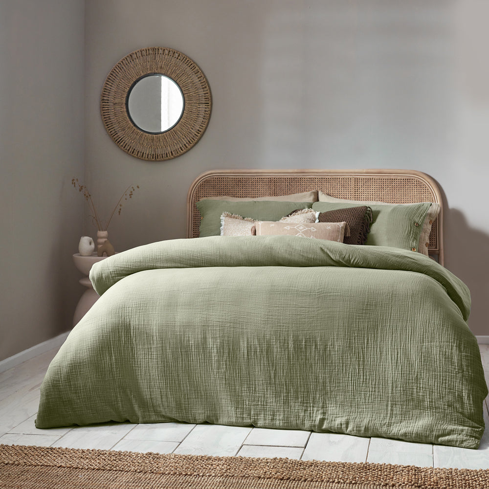 Lark Cotton Muslin Duvet Cover Set