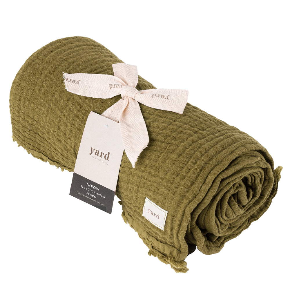 Lark Muslin Cotton Throw