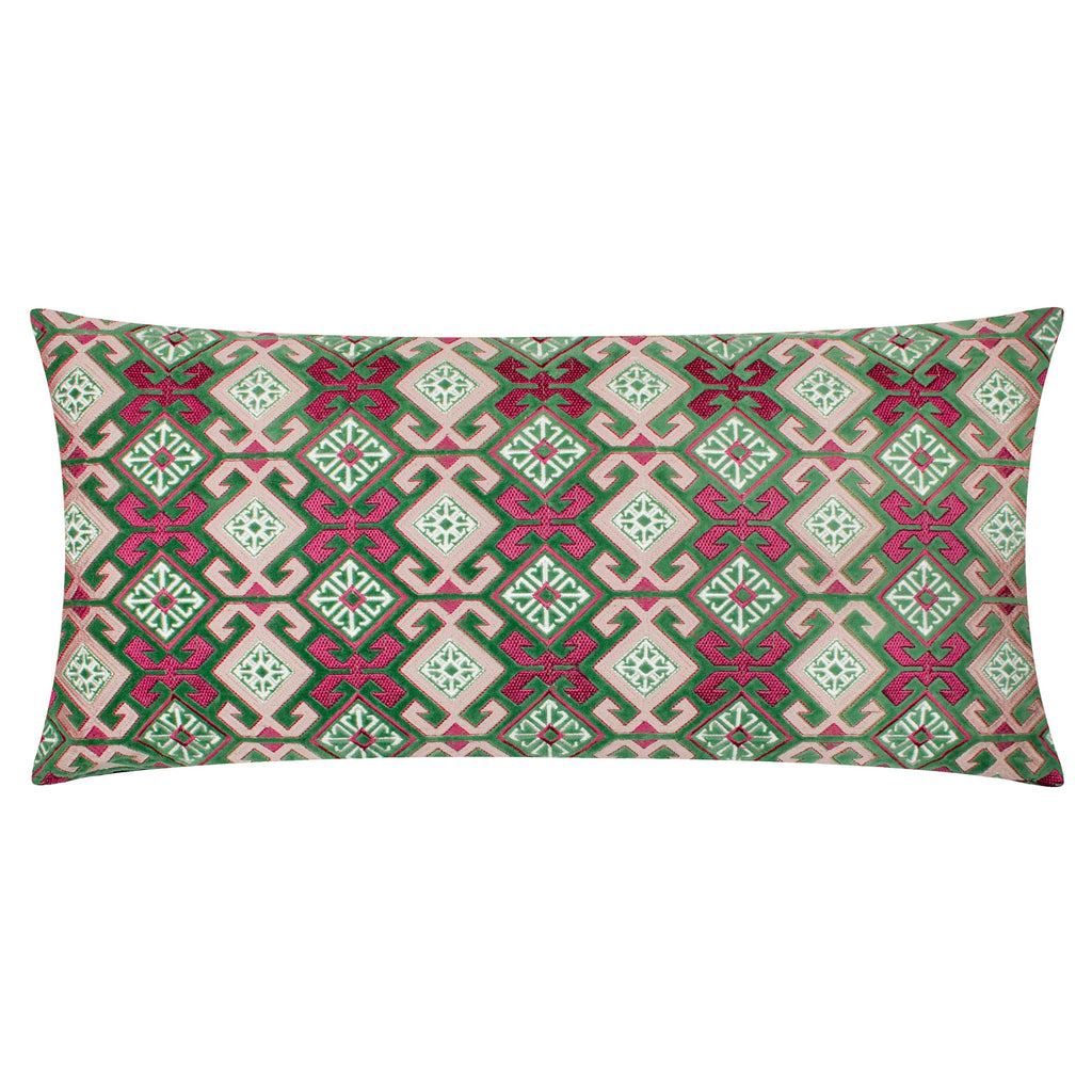 Laurel Embroidered Velvet Cushion