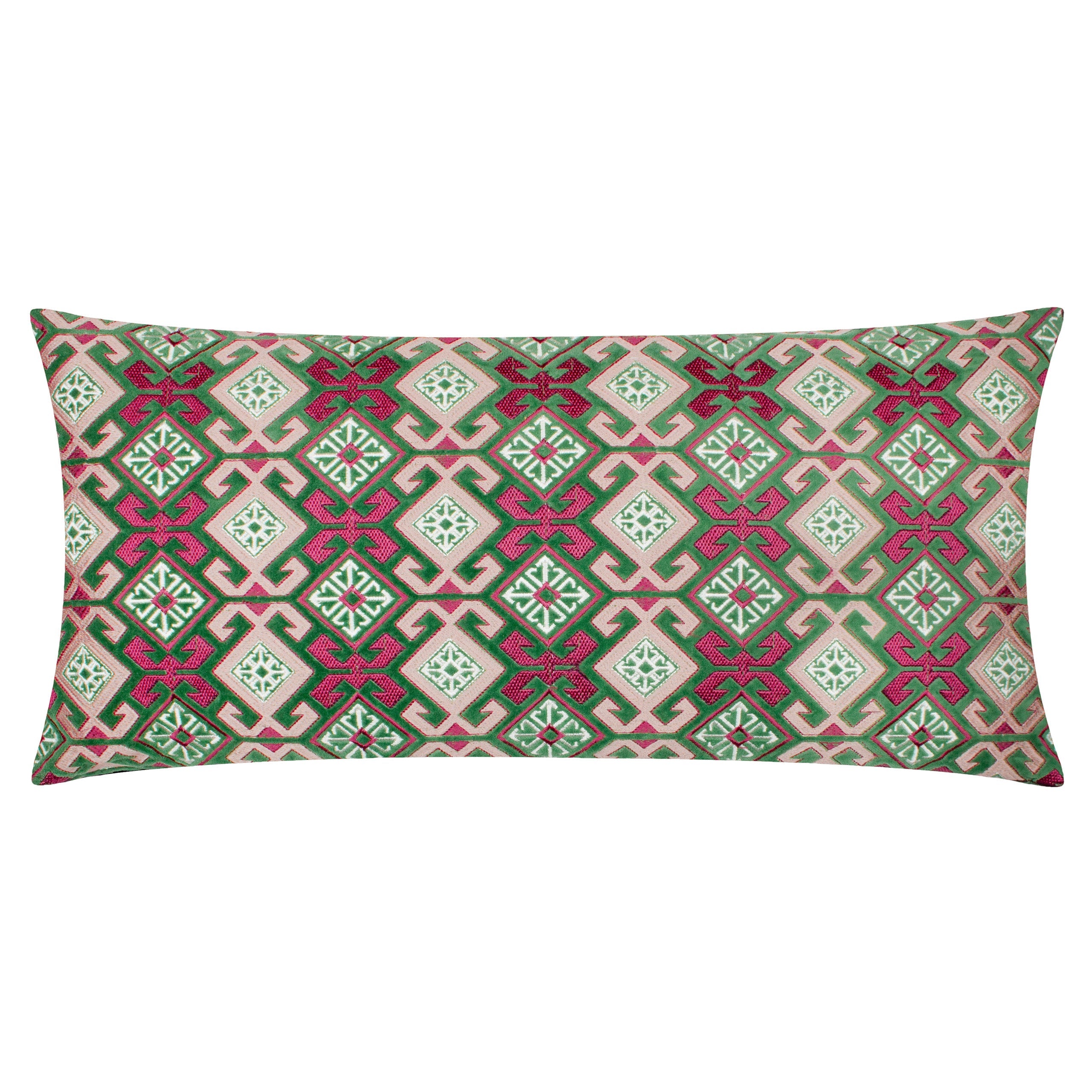 Laurel Embroidered Velvet Cushion
