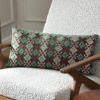 Laurel Embroidered Velvet Cushion