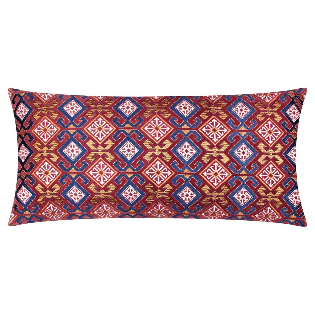 Laurel Embroidered Velvet Cushion