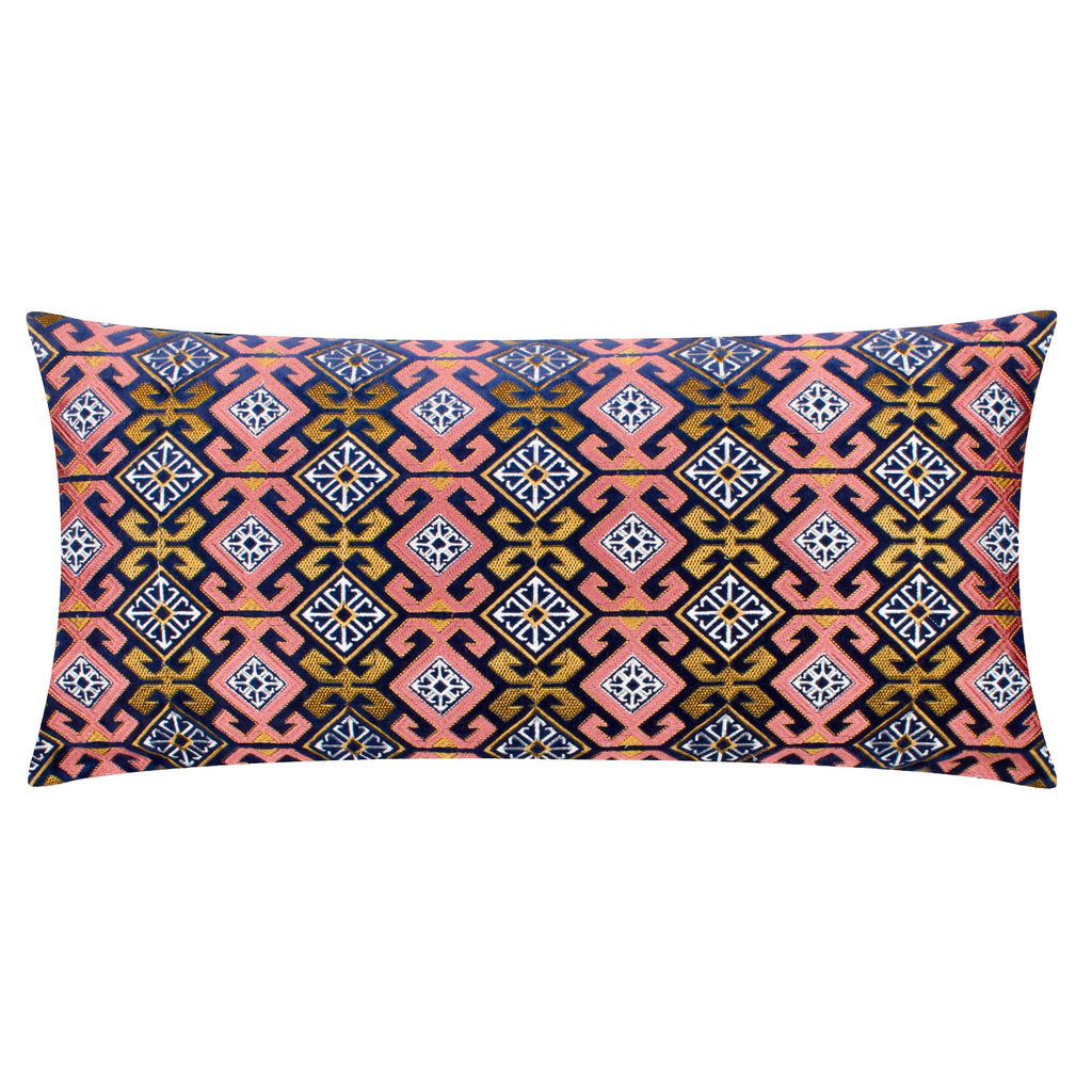Laurel Embroidered Velvet Cushion