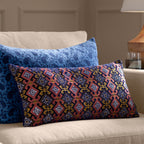 Laurel Embroidered Velvet Cushion