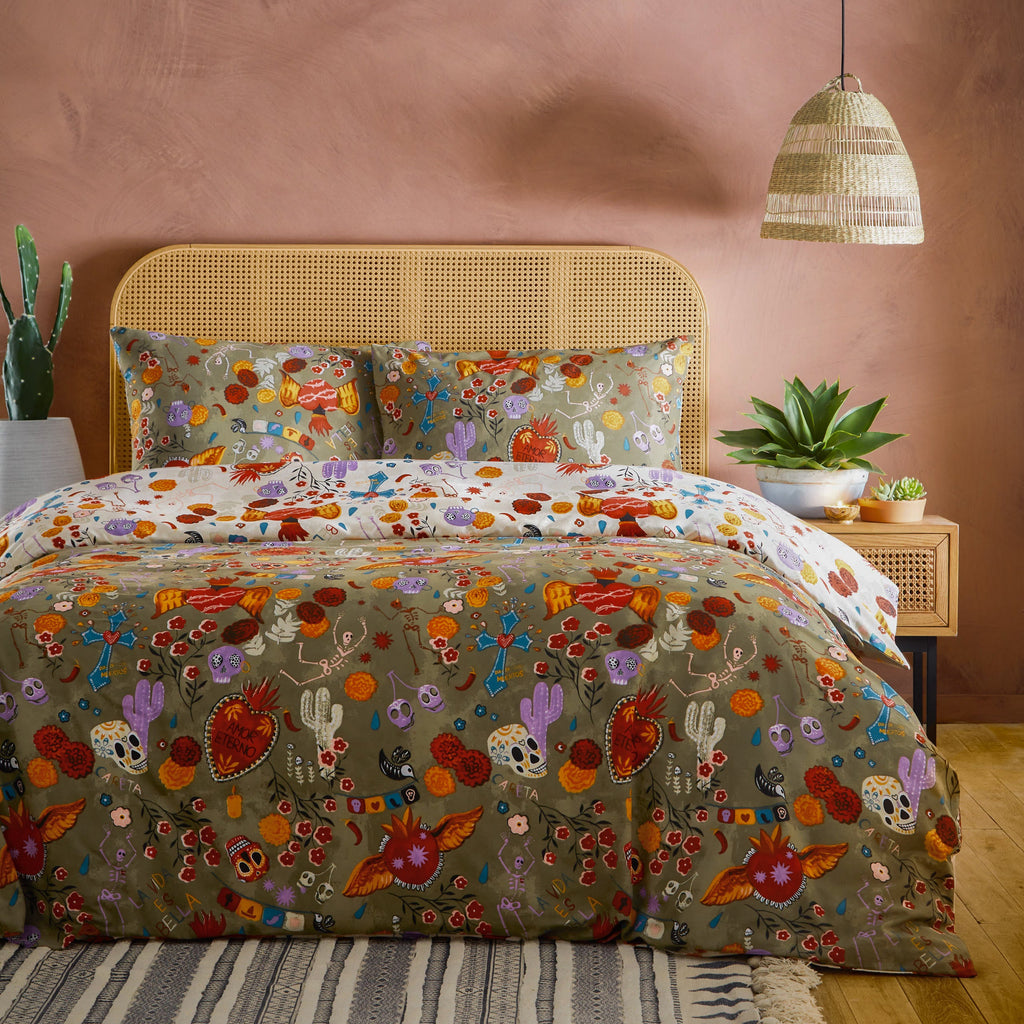 La Vida Festive Reversible Duvet Cover Set