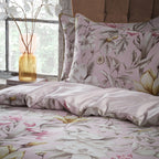 Lavish Floral Printed Piped Cotton Sateen Duvet Cover Set