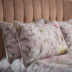 Lavish Floral Printed Piped Cotton Sateen Pillowcase Pair