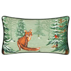 Lodge Wood Fox Embroidered Cushion