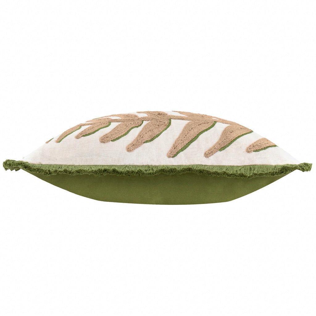 Leaves Embroidered Cushion