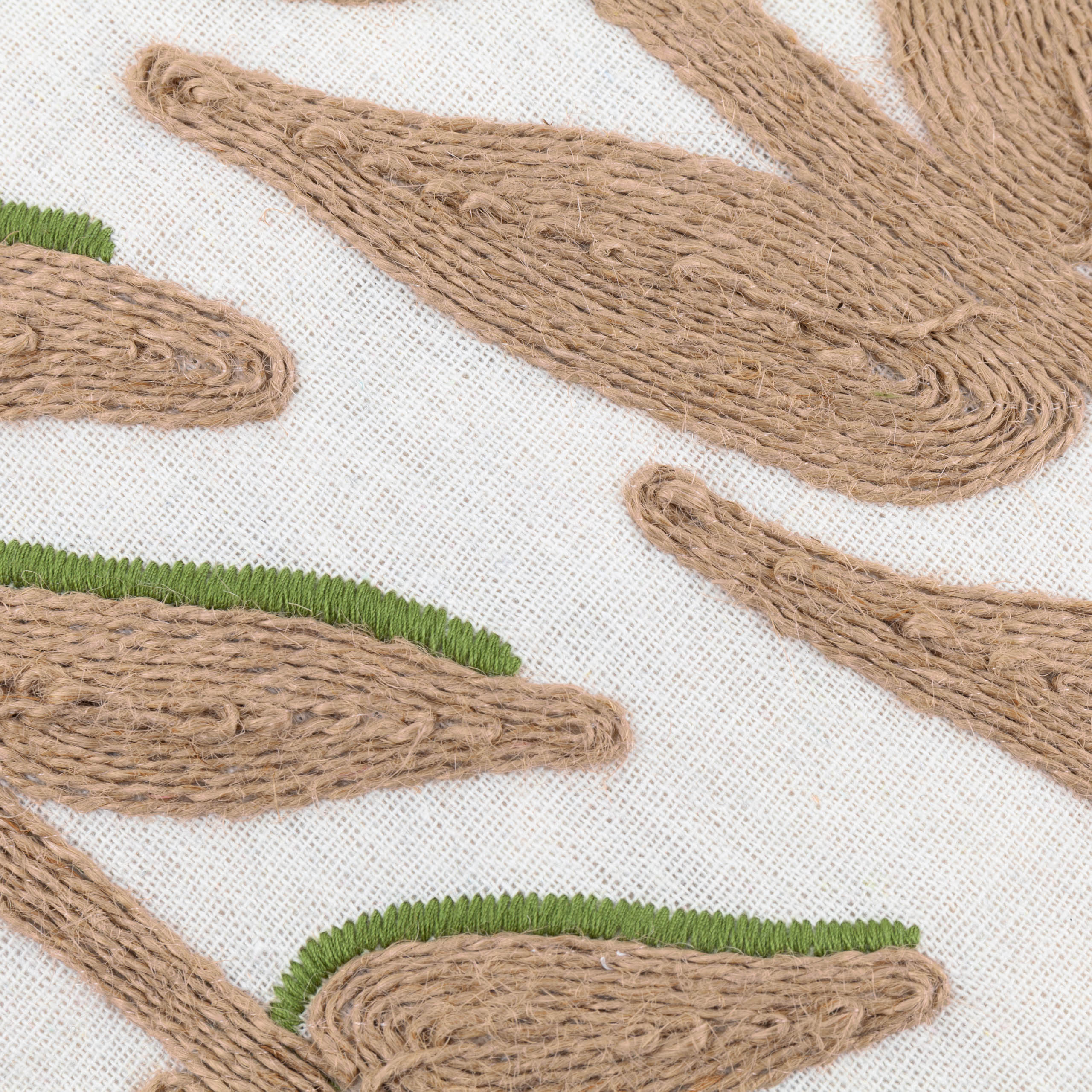 Leaves Embroidered Cushion