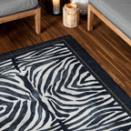 Leopardis Zebra Printed Indoor/Outdoor Outdoor Rug