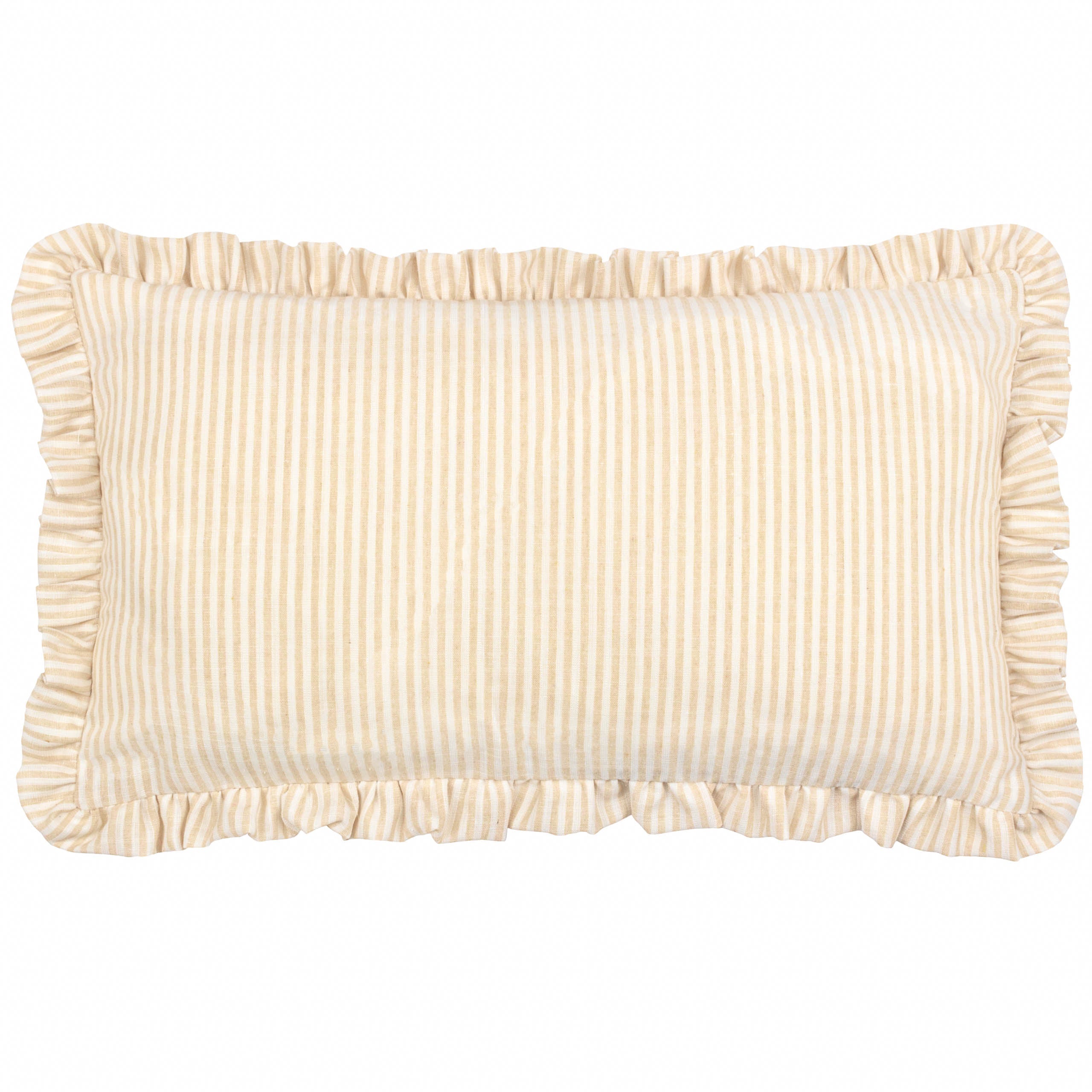 Les Fleurs Embroidered Ruffle Cushion
