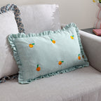 Les Fruites Embroidered Ruffle Cushion