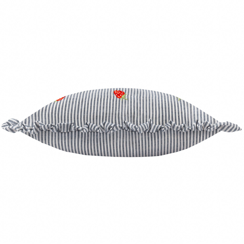 Les Fruites Embroidered Ruffle Cushion