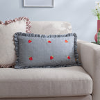 Les Fruites Embroidered Ruffle Cushion