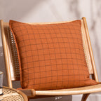 Linen Grid Check Cushion
