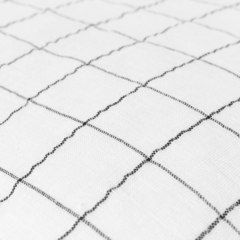 Linen Grid Check Cushion