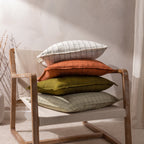 Linen Grid Check Cushion