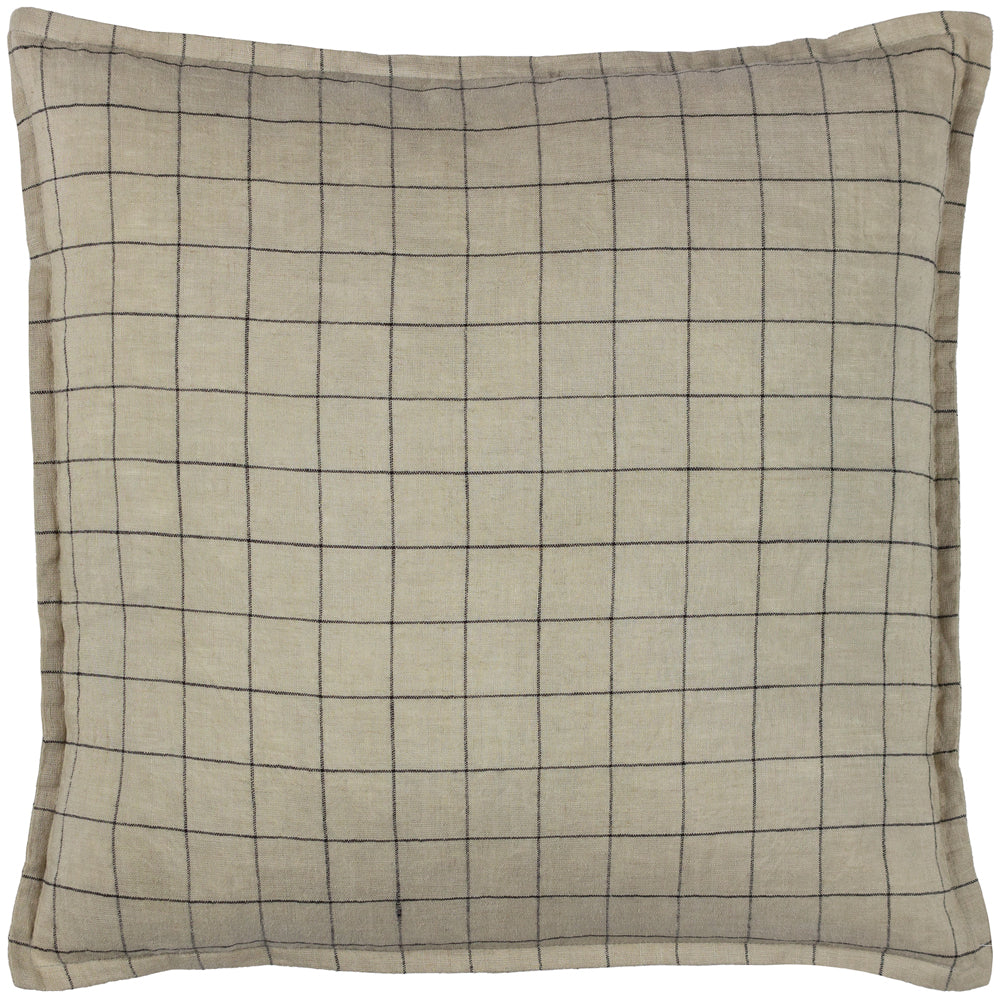 Linen Grid Check Cushion
