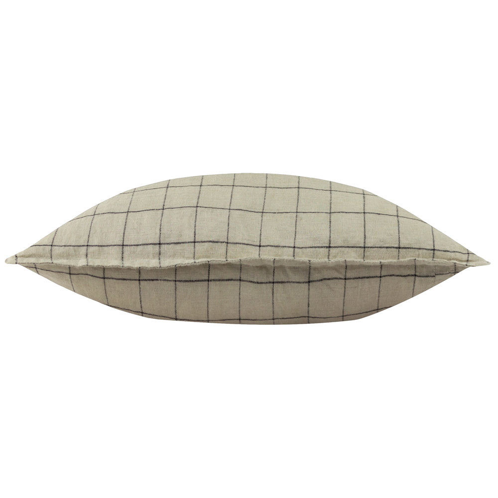 Linen Grid Check Cushion