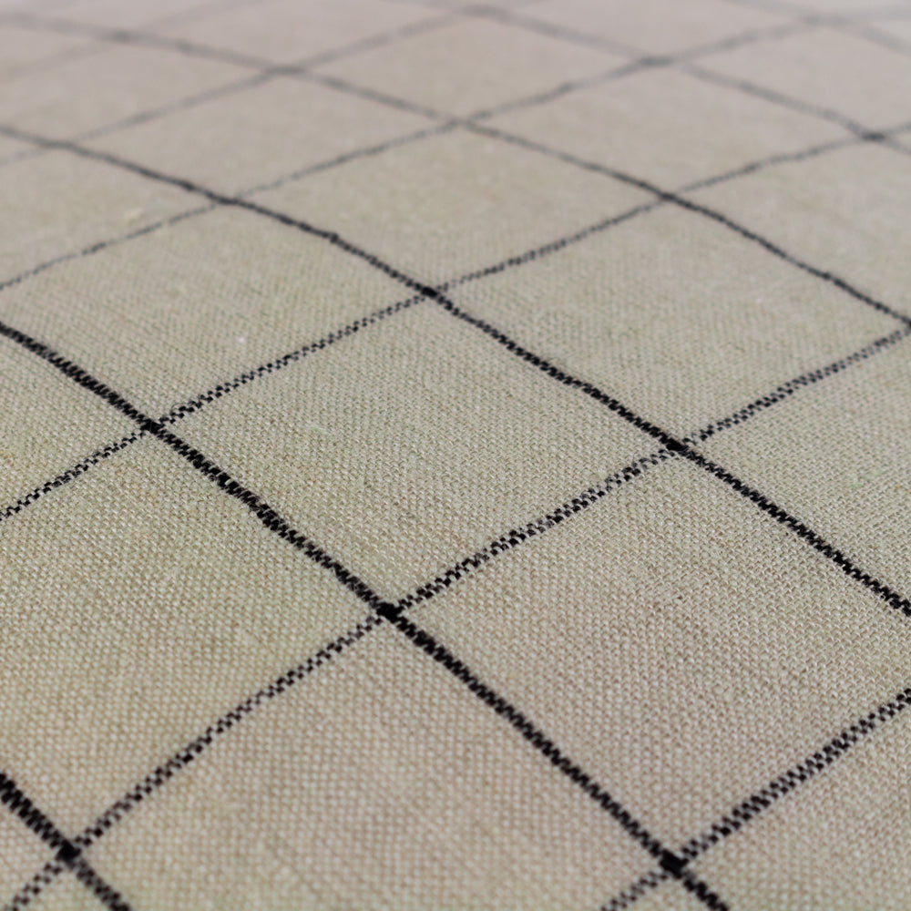 Linen Grid Check Cushion