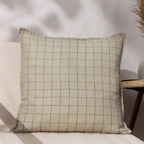 Linen Grid Check Cushion
