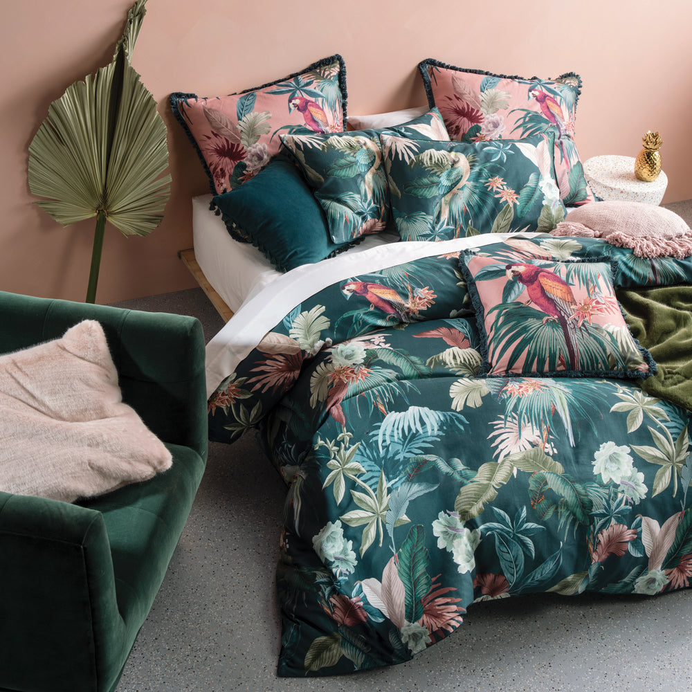 Fernanda Botanical 100% Cotton Duvet Cover Set