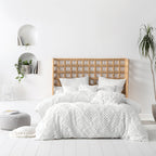 Palm Springs Ogee Tufted 100% Cotton Duvet Cover Set