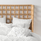 Palm Springs Ogee Tufted 100% Cotton Duvet Cover Set