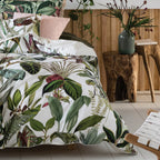 Wonderplant Exotic Botanical 100% Cotton Duvet Cover Set