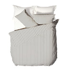 Linear Washed Cotton Pinstripe 100% Cotton Duvet Cover Set