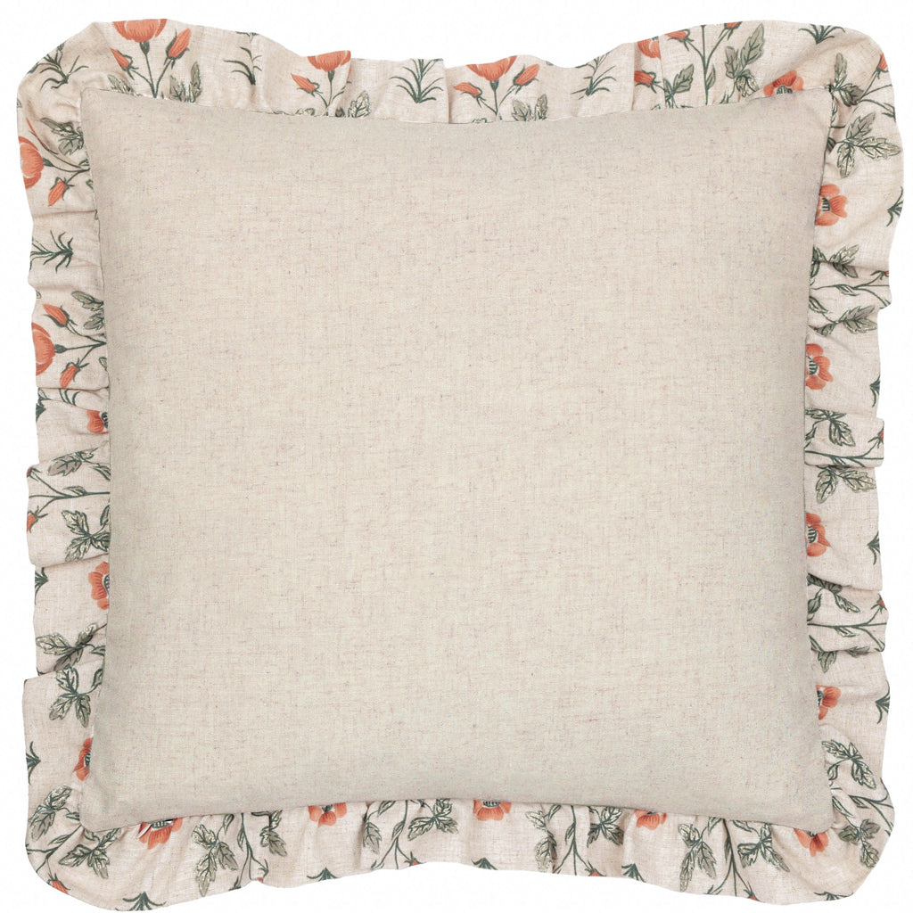 Linen Renee Printed Ruffle Cushion Multi