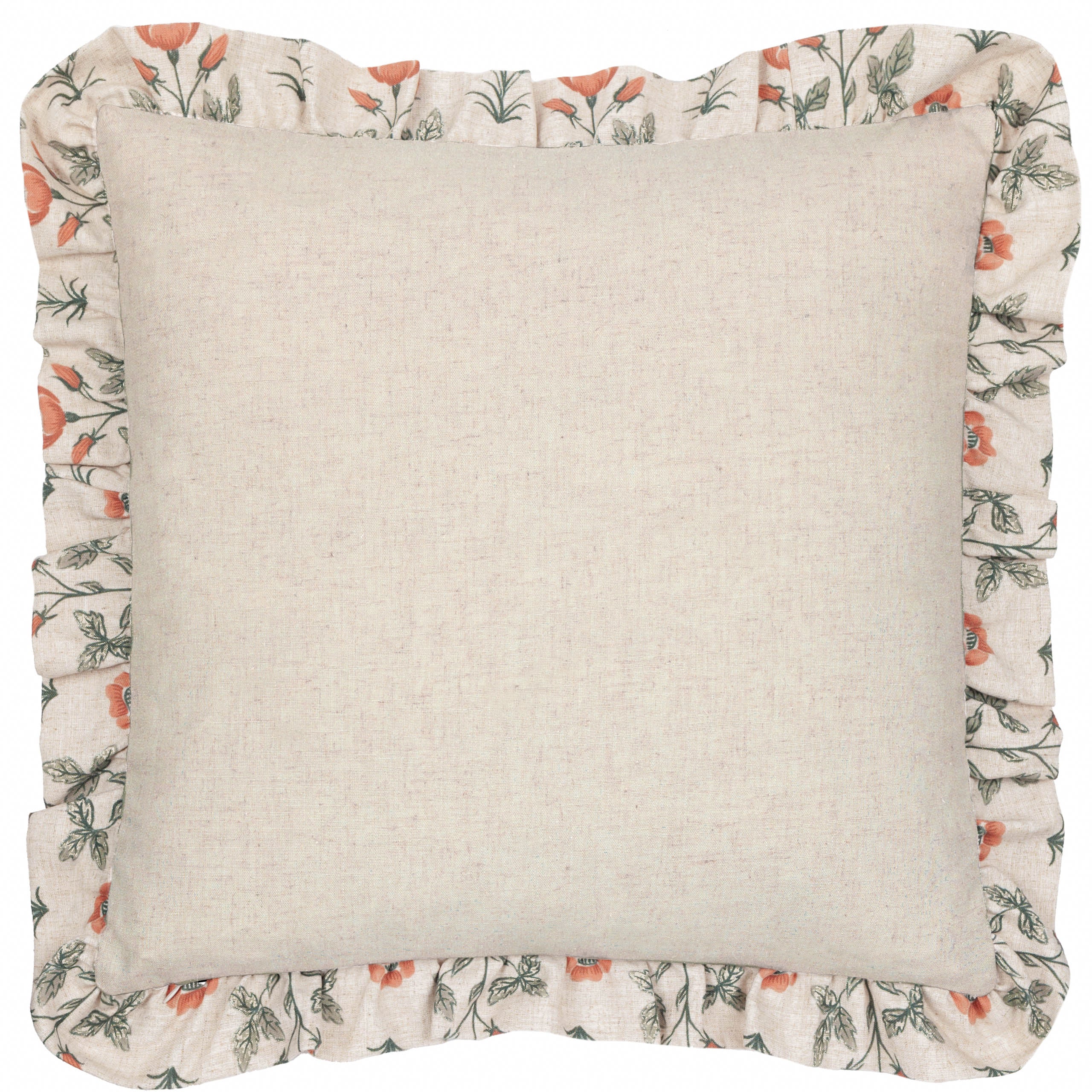 Linen Renee Printed Ruffle Cushion Multi