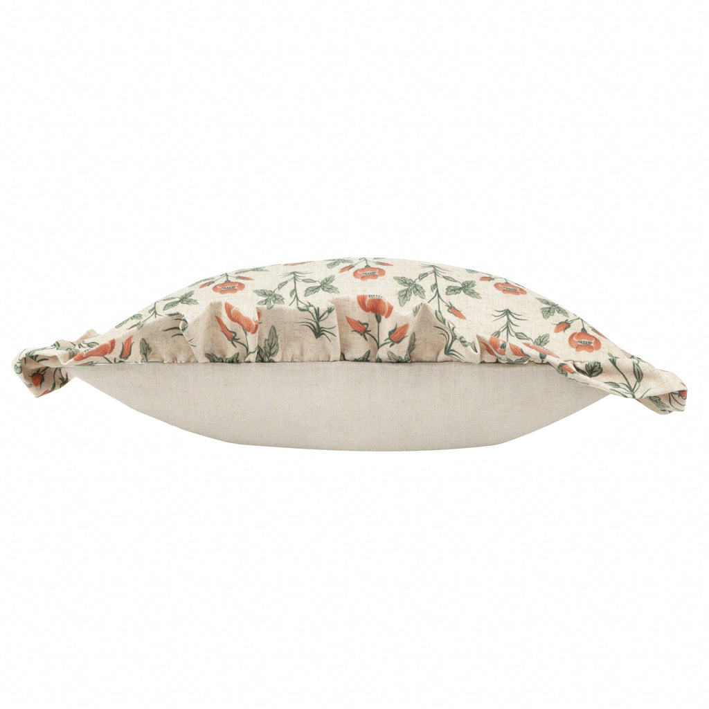 Linen Renee Printed Ruffle Cushion Multi