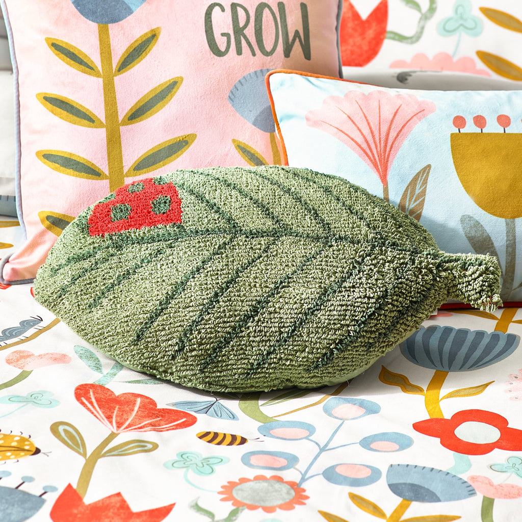 Little Nature Leaf Knitted Kids Cushion