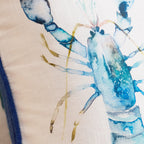 Lobster Printed Piped Cushion