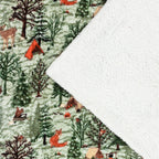 Lodge Wood Sherpa Fleece Throw