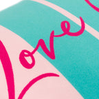 Love Yourself Striped Velvet Cushion