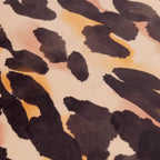 Leopard Printed Velvet Ruffle Cushion