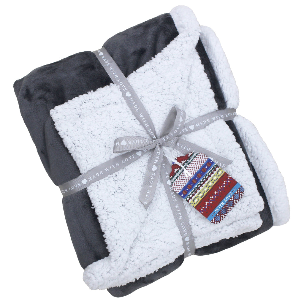 Lux Sherpa Fleece Throw