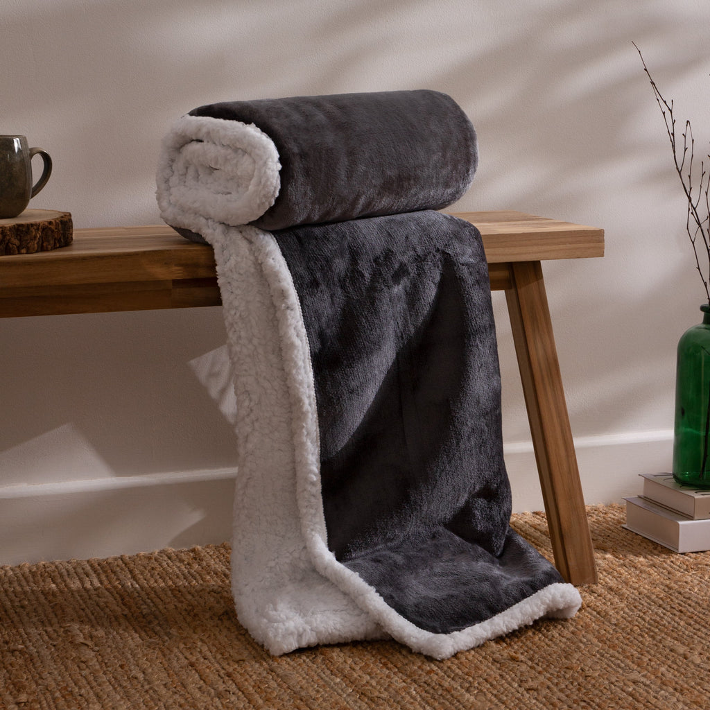 Lux Sherpa Fleece Throw