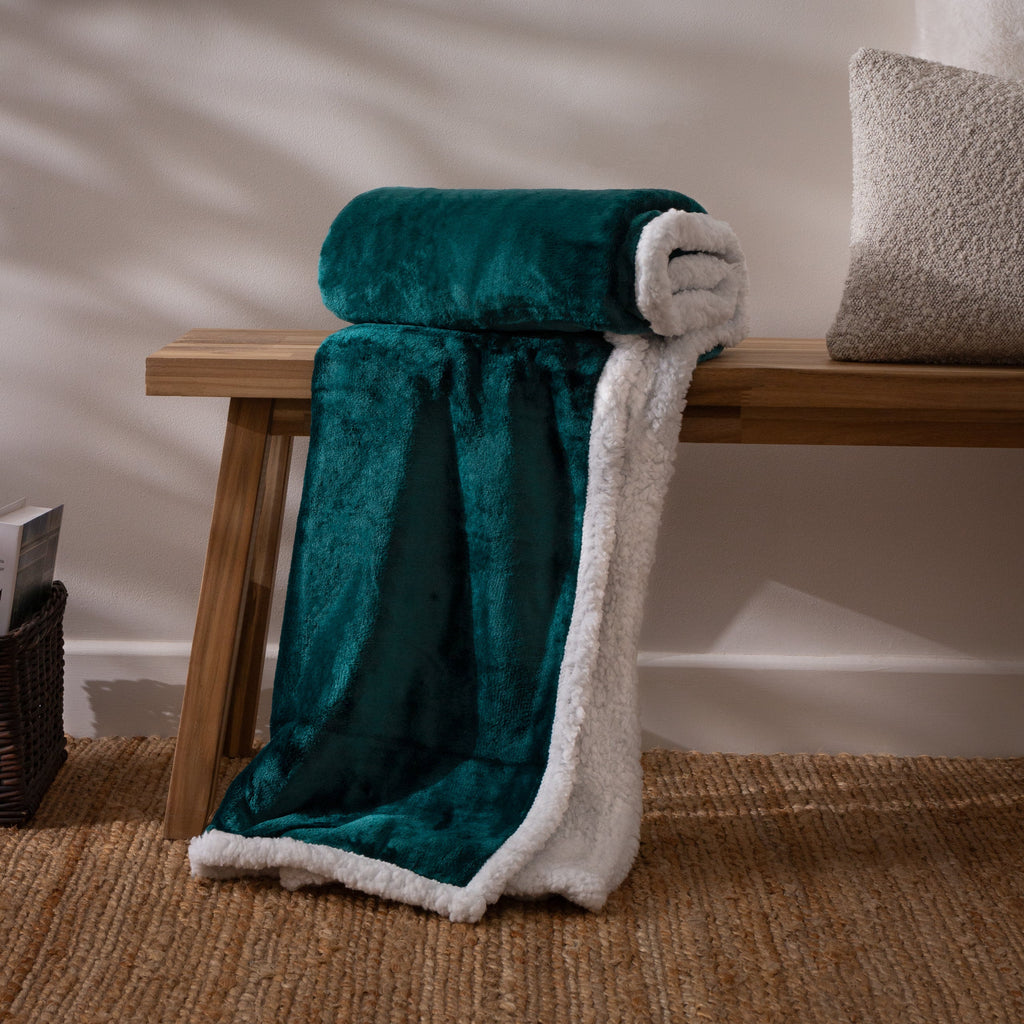 Lux Sherpa Fleece Throw