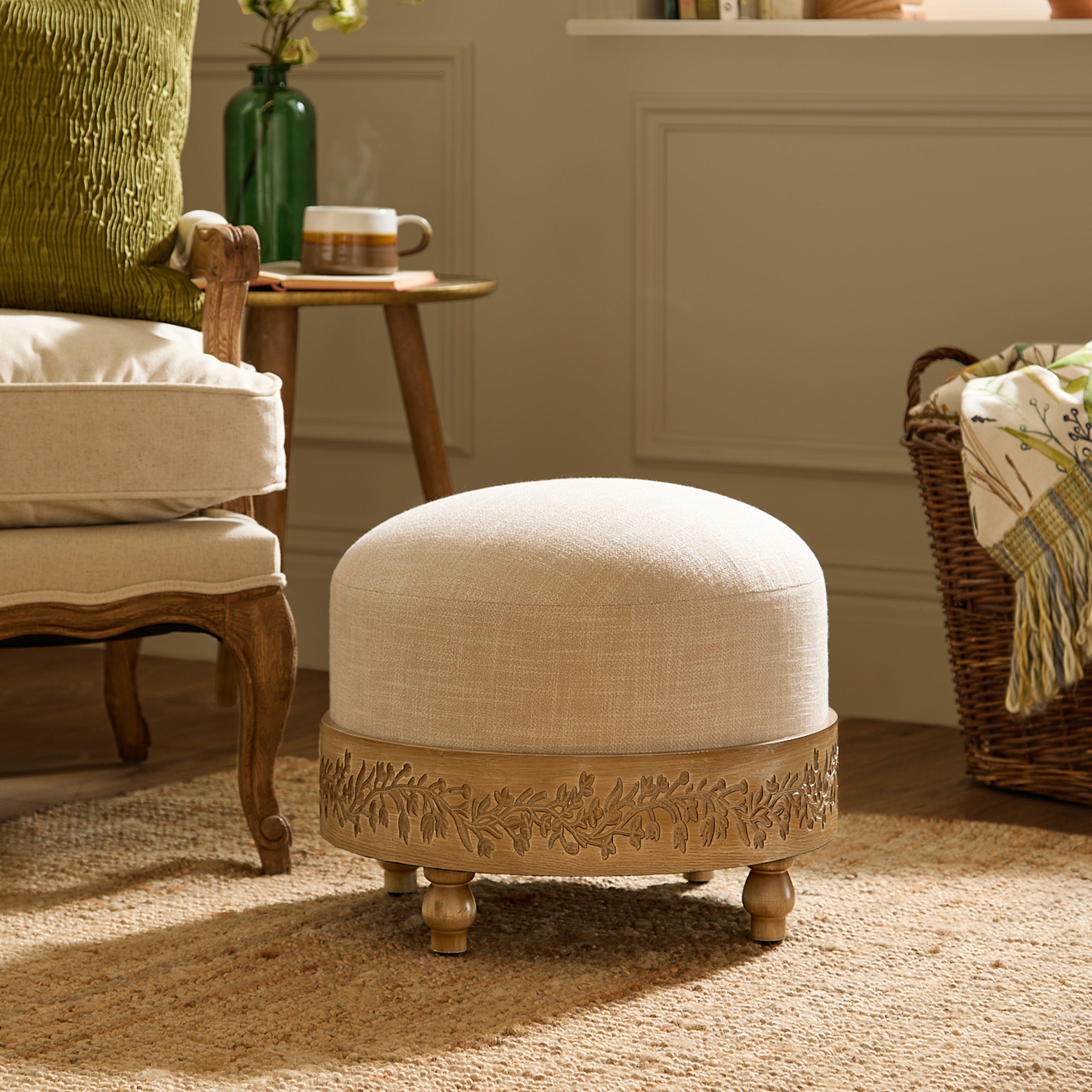 Mabel Wooden Footstool