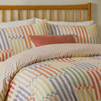 Madison Stripe Printed Soft Touch Duvet Cover Set