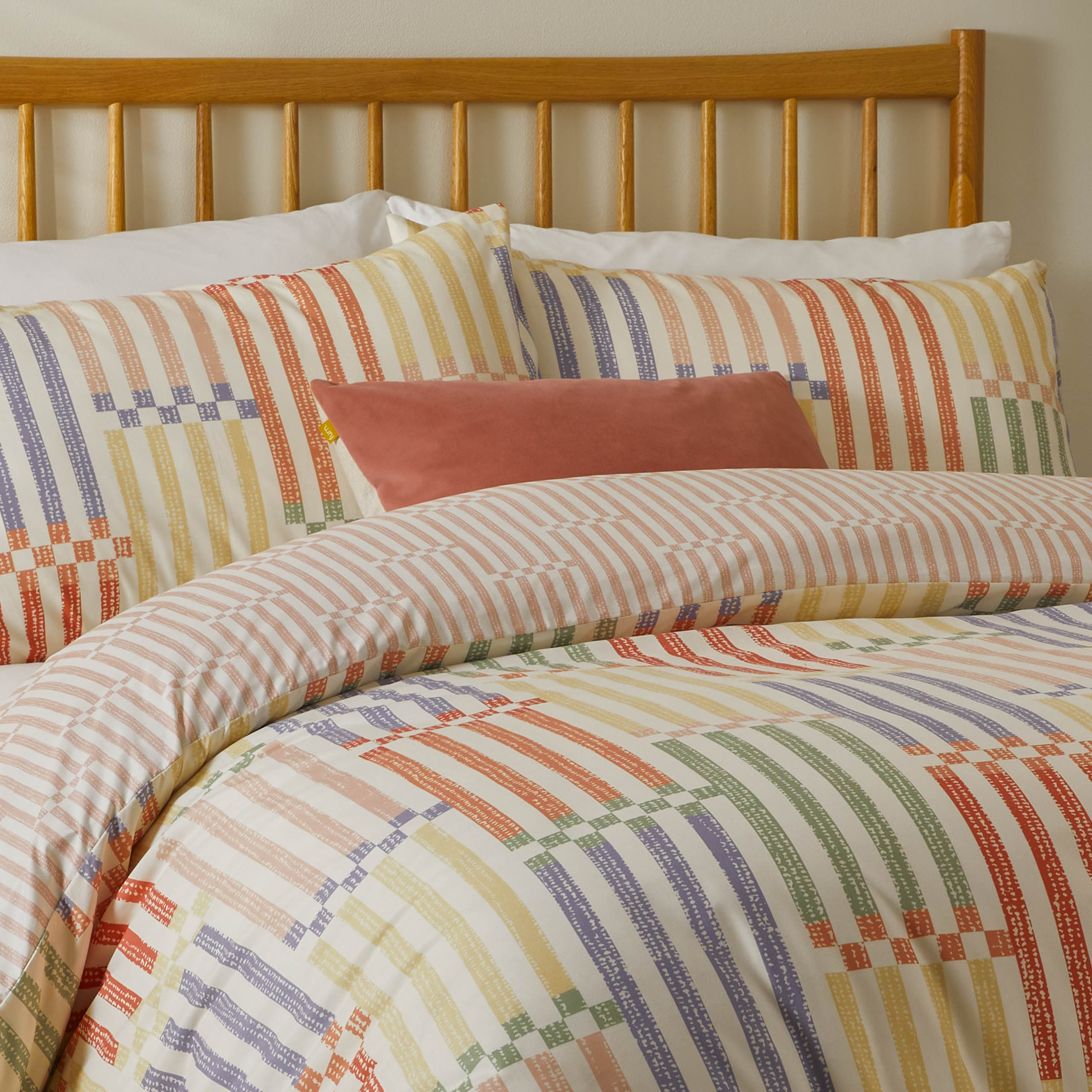 Madison Stripe Printed Soft Touch Duvet Cover Set