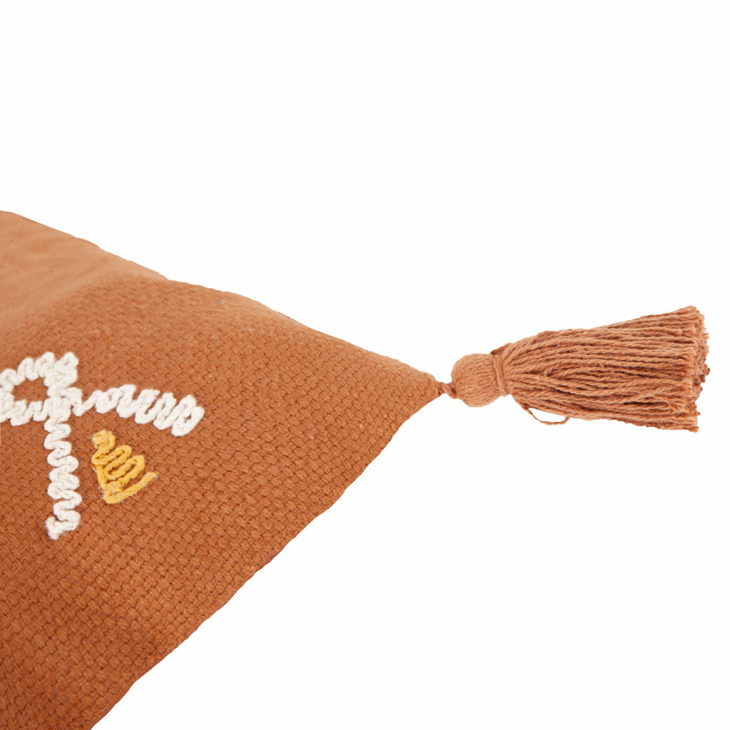 Meare Embroidered Cotton Cushion