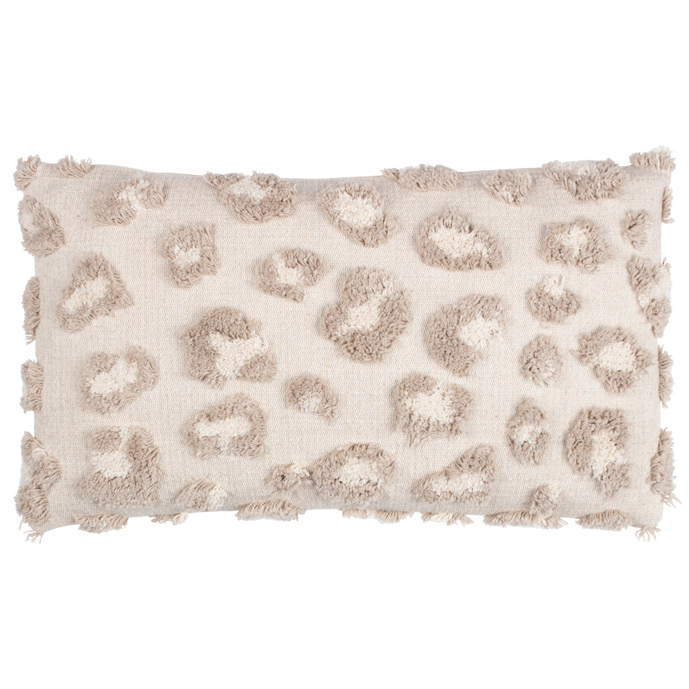 Maeve Tufted Leopard Print Cushion