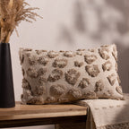 Maeve Tufted Leopard Print Cushion