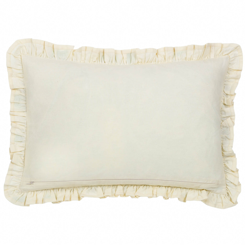 Mae Embroidered Cotton Cushion