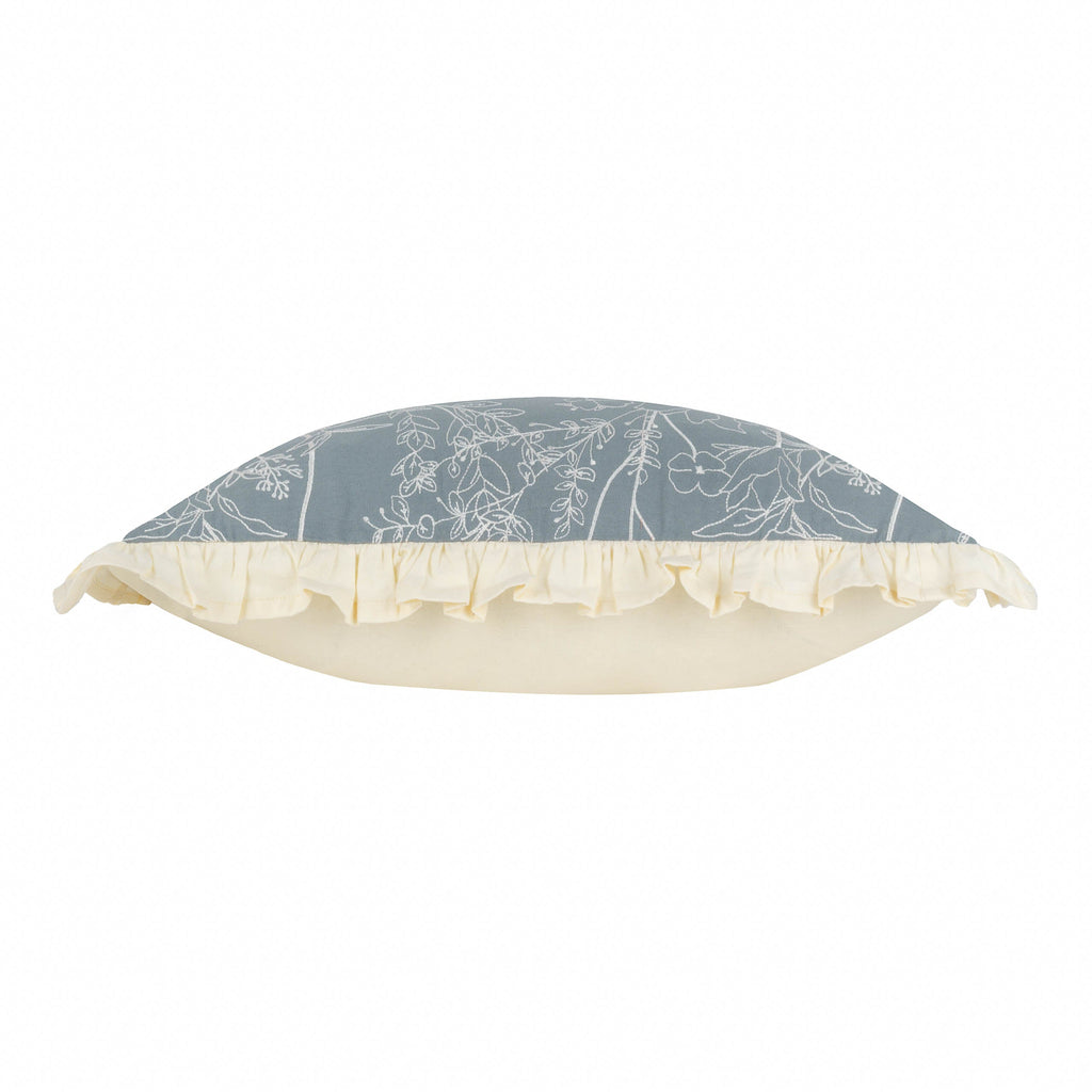 Mae Embroidered Cotton Cushion